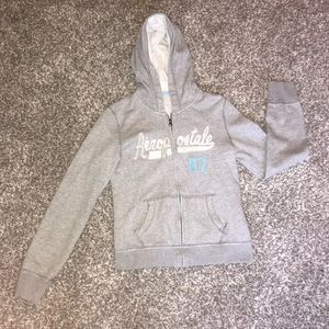 Aeropostale- Gray zip up jacket/hoodie